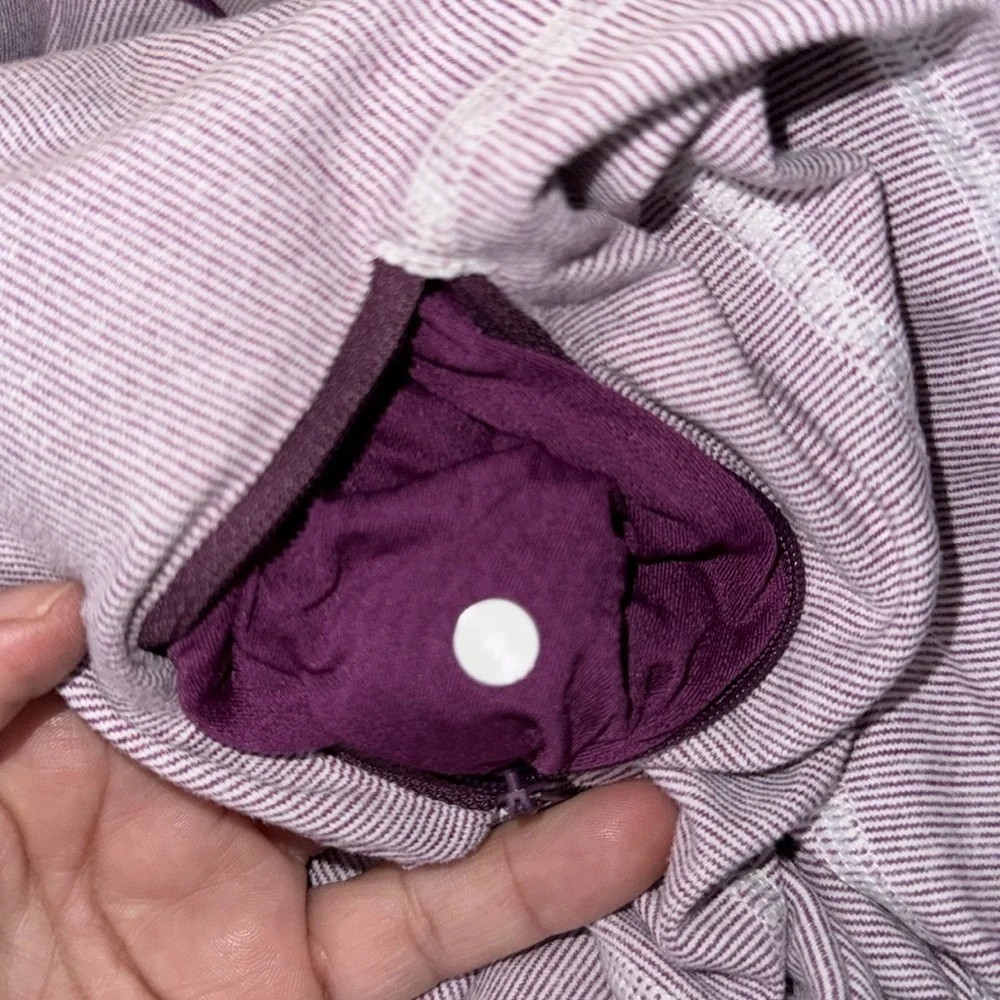 LULULEMON Purple Dewberry Microstripe Stripe Jacket  Size 4